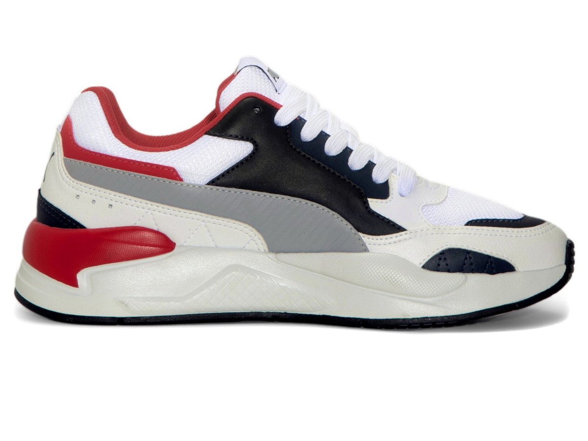 Tênis Puma X Ray 2 Square Bdp White/Quarry/Black/High Risk R