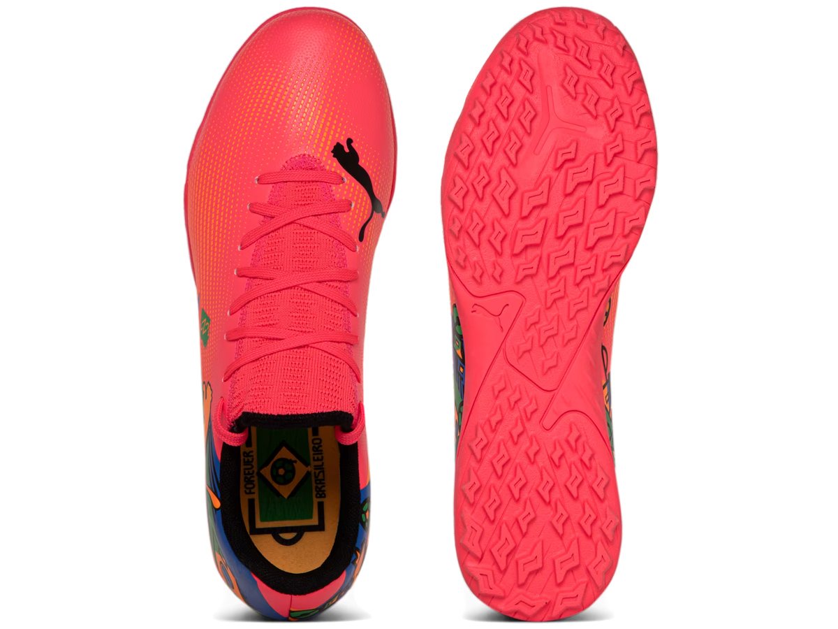 Chuteira Puma Future 7 Play Njr Tt Bdp Society Sunset Glow/Black