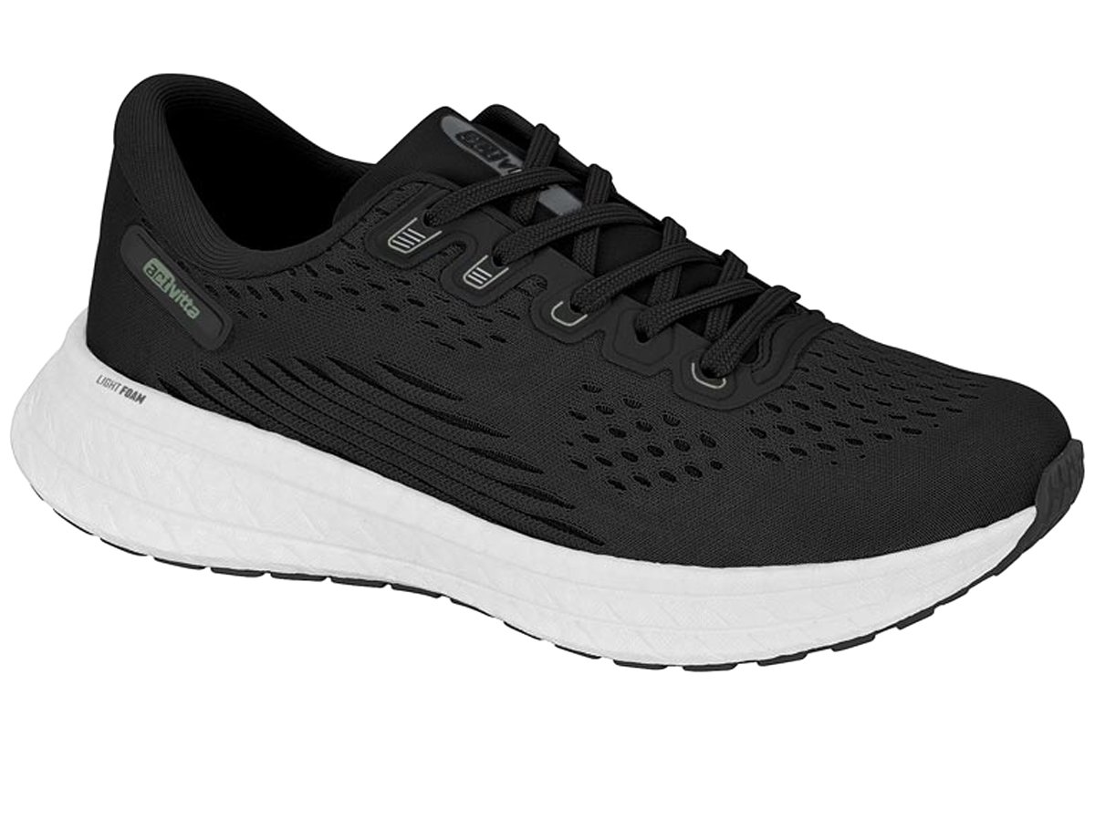 Tênis Actvitta Feminino Esportivo Preto/Cinza/Menta