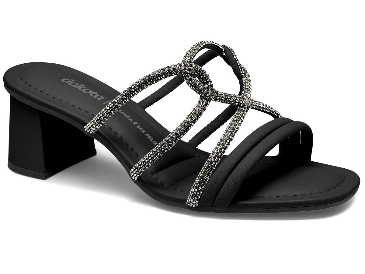 Salto Bloco Tamanco Dakota 2019 Tamanco Dakota De Salto Bloco Preto