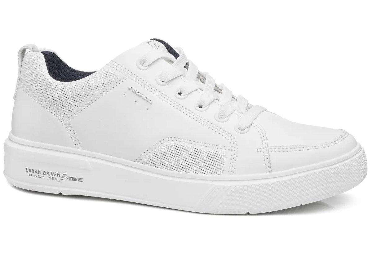 Tenis Pegada Branco Masculino Sapatênis Pegada Urban Collection Couro Branco