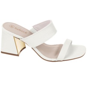 Tamanco Bebecê De Salto Bloco Branco Tofu