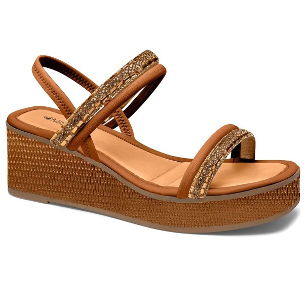 Sandália Mississipi Anabela Bronze/Mascavo