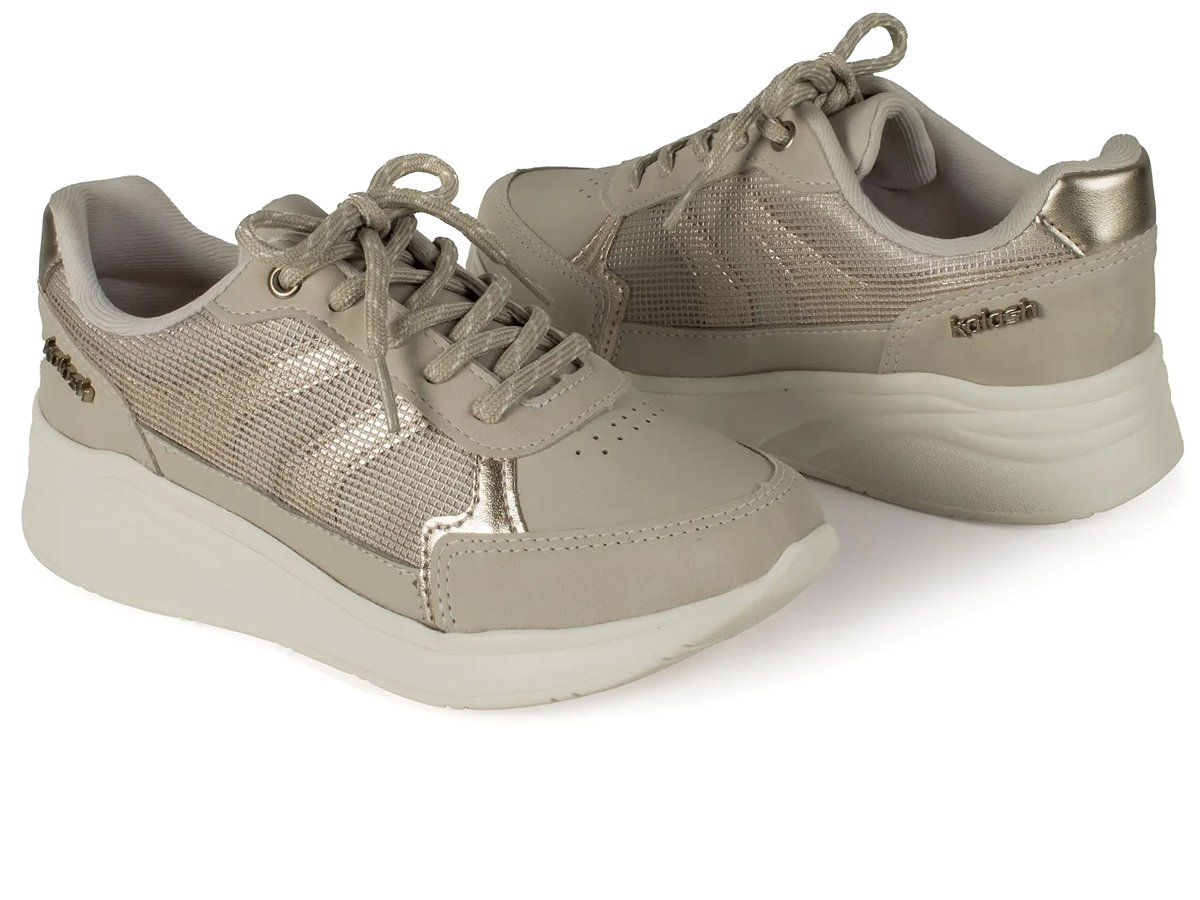 Tenis Coloshi Tênis Kolosh Upper Casual Porcelana/Champagne